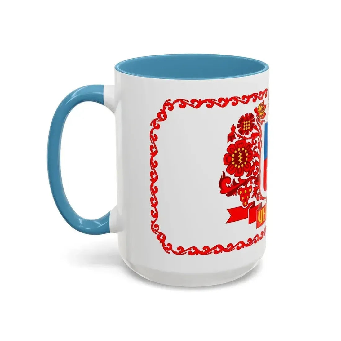 Flag of Cherkasy Ukraine - Accent Coffee Mug - Go Mug Yourself