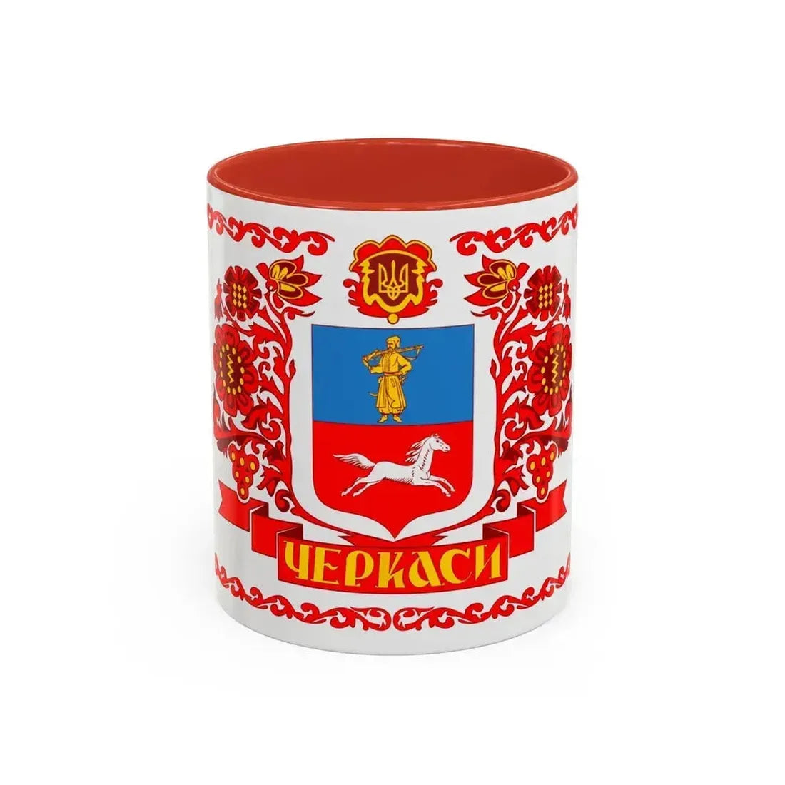 Flag of Cherkasy Ukraine - Accent Coffee Mug - Go Mug Yourself