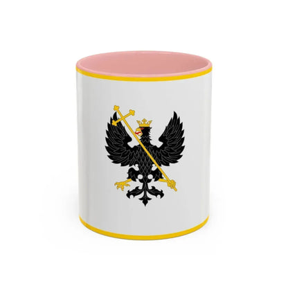 Flag of Chernihiv Ukraine - Accent Coffee Mug 11oz Pink - Go Mug Yourself
