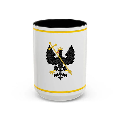 Flag of Chernihiv Ukraine - Accent Coffee Mug 15oz Black - Go Mug Yourself