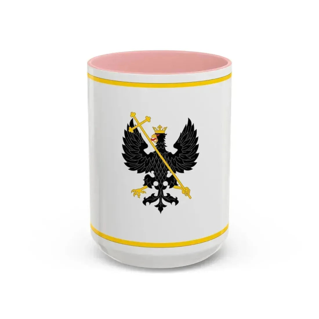 Flag of Chernihiv Ukraine - Accent Coffee Mug 15oz Pink - Go Mug Yourself