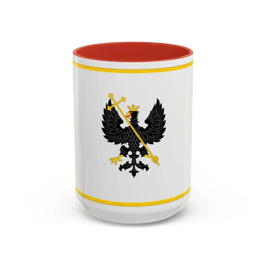 Flag of Chernihiv Ukraine - Accent Coffee Mug 15oz Red - Go Mug Yourself