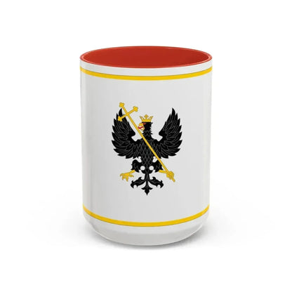 Flag of Chernihiv Ukraine - Accent Coffee Mug 15oz Red - Go Mug Yourself