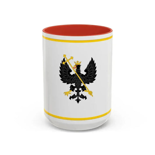 Flag of Chernihiv Ukraine - Accent Coffee Mug 15oz Red - Go Mug Yourself