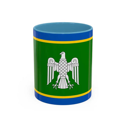 Flag of Chernivtsi Oblast Ukraine - Accent Coffee Mug 11oz Light Blue - Go Mug Yourself