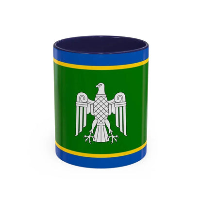Flag of Chernivtsi Oblast Ukraine - Accent Coffee Mug 11oz Navy - Go Mug Yourself
