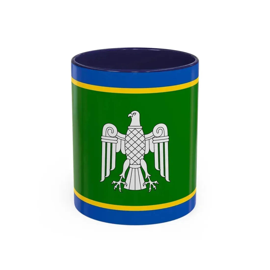 Flag of Chernivtsi Oblast Ukraine - Accent Coffee Mug 11oz Navy - Go Mug Yourself