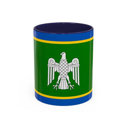 Flag of Chernivtsi Oblast Ukraine - Accent Coffee Mug 11oz Navy - Go Mug Yourself