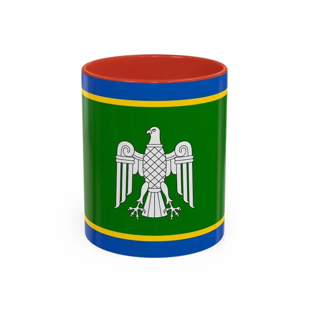 Flag of Chernivtsi Oblast Ukraine - Accent Coffee Mug 11oz Red - Go Mug Yourself