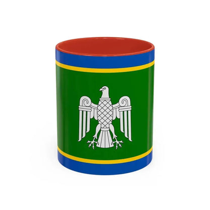 Flag of Chernivtsi Oblast Ukraine - Accent Coffee Mug 11oz Red - Go Mug Yourself