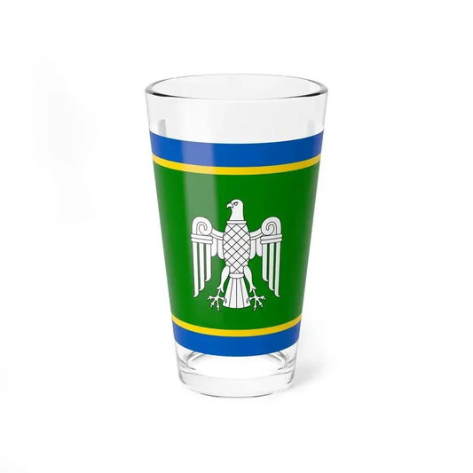 Flag of Chernivtsi Oblast Ukraine - Pint Glass 16oz 16oz - Go Mug Yourself
