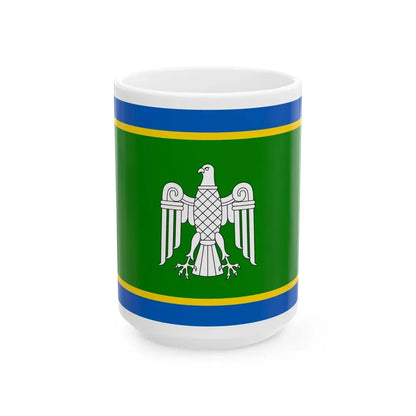 Flag of Chernivtsi Oblast Ukraine - White Coffee Mug 15oz - Go Mug Yourself