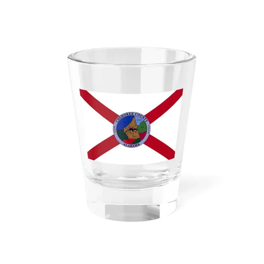 Flag of Cherokee County Alabama (United States) Shot Glass 1.5oz 1.5oz - Go Mug Yourself