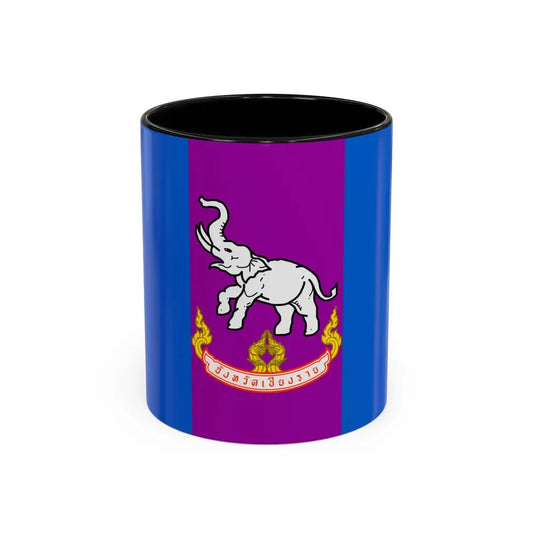 Flag of Chiang Rai Province Thailand - Accent Coffee Mug 11oz Black - Go Mug Yourself
