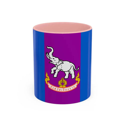 Flag of Chiang Rai Province Thailand - Accent Coffee Mug 11oz Pink - Go Mug Yourself