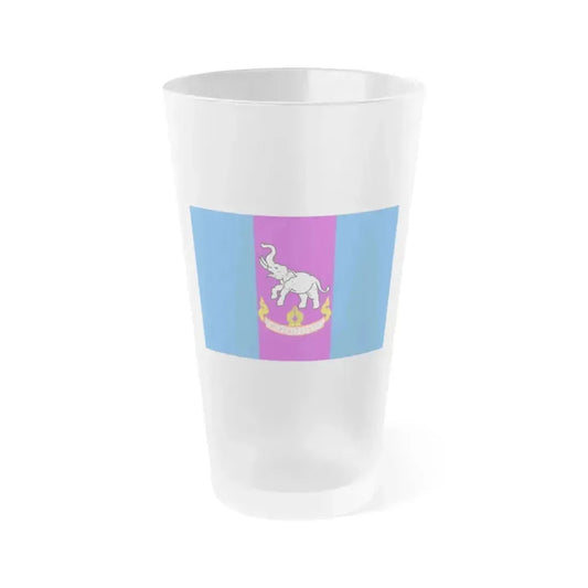 Flag of Chiang Rai Province Thailand - Frosted Pint Glass 16oz 16oz Frosted - Go Mug Yourself