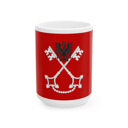 Flag of Chiavenna (Italy) White Coffee Mug 15oz - Go Mug Yourself