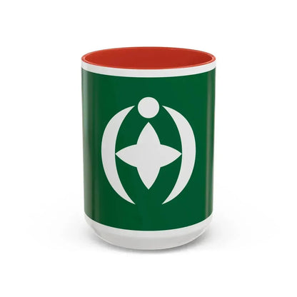 Flag of Chiba Chiba Japan - Accent Coffee Mug 15oz Red - Go Mug Yourself