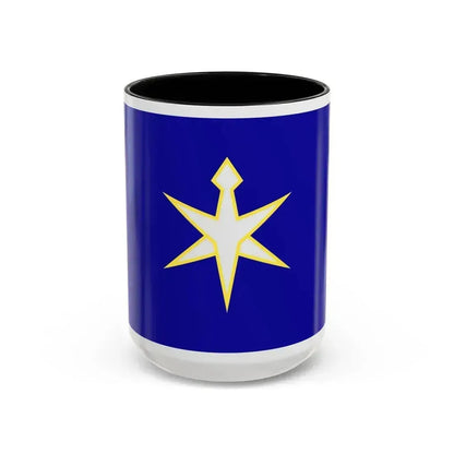 Flag of Chiba Prefecture Japan - Accent Coffee Mug 15oz Black - Go Mug Yourself