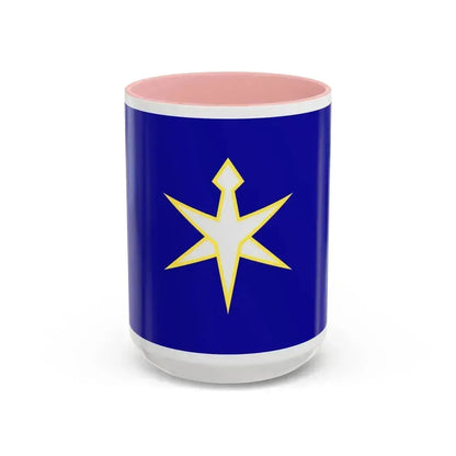 Flag of Chiba Prefecture Japan - Accent Coffee Mug 15oz Pink - Go Mug Yourself