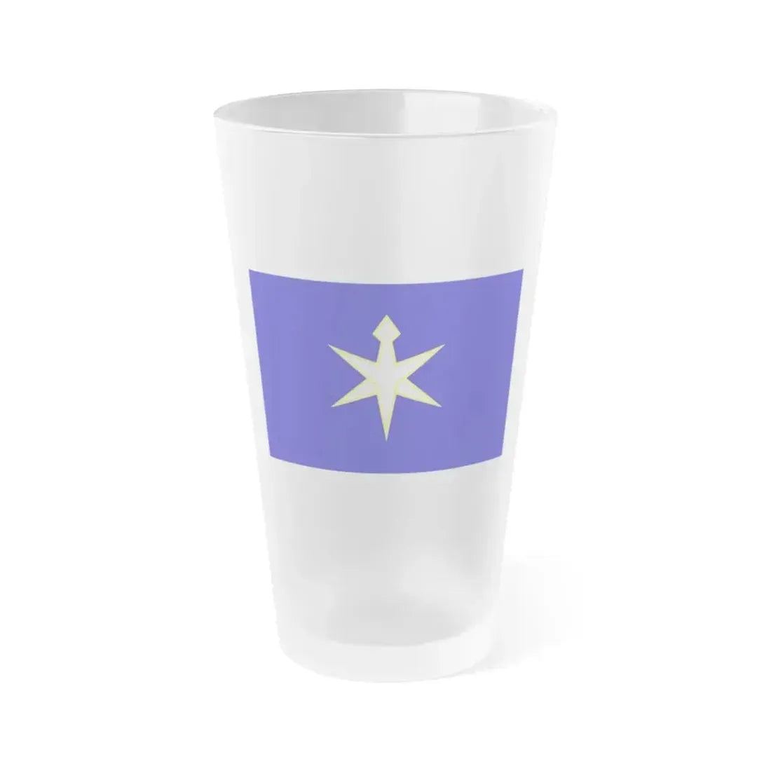 Flag of Chiba Prefecture Japan - Frosted Pint Glass 16oz 16oz Frosted - Go Mug Yourself