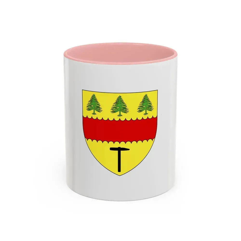 Flag of Chibougamau Canada - Accent Coffee Mug 11oz Pink - Go Mug Yourself