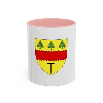 Flag of Chibougamau Canada - Accent Coffee Mug 11oz Pink - Go Mug Yourself