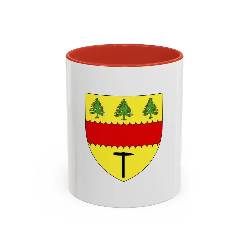 Flag of Chibougamau Canada - Accent Coffee Mug 11oz Red - Go Mug Yourself