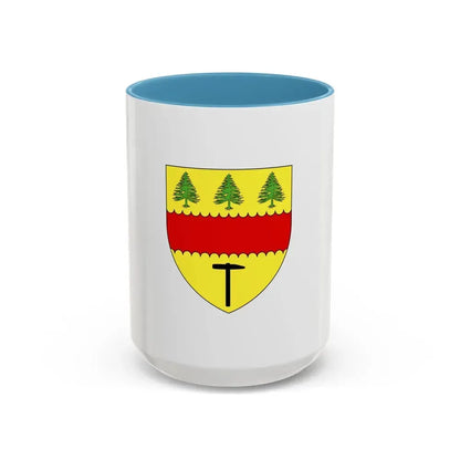 Flag of Chibougamau Canada - Accent Coffee Mug 15oz Light Blue - Go Mug Yourself