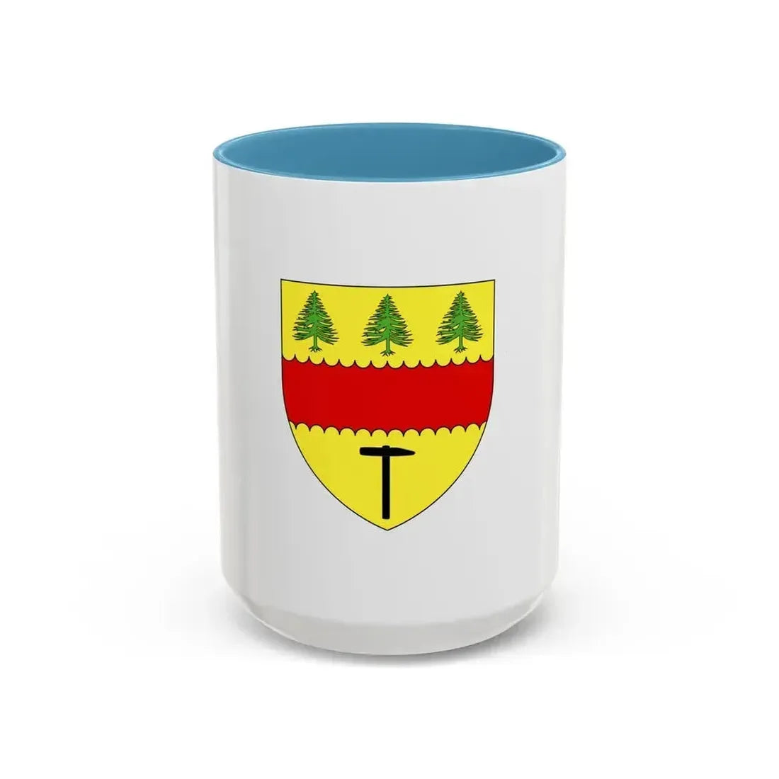 Flag of Chibougamau Canada - Accent Coffee Mug 15oz Light Blue - Go Mug Yourself