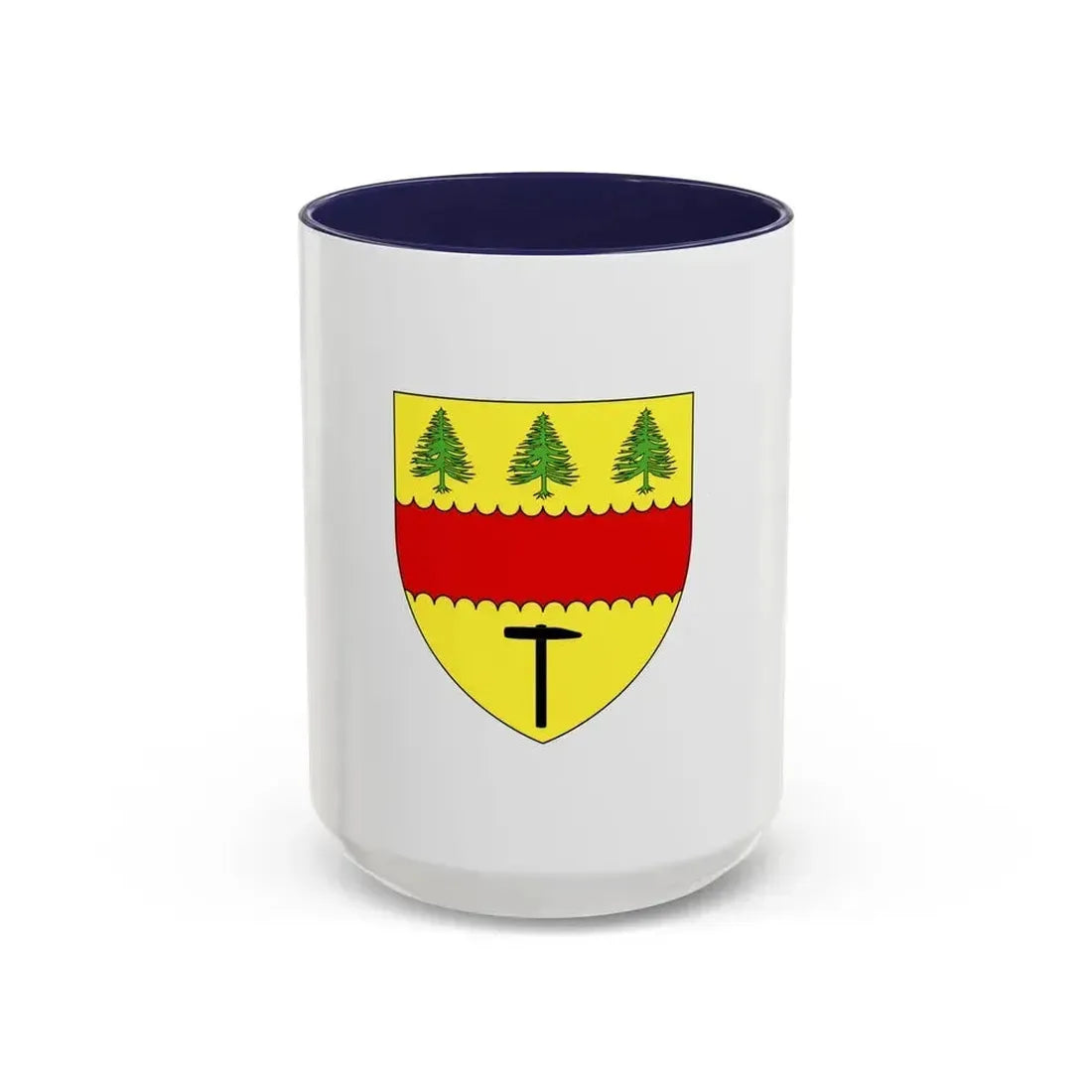 Flag of Chibougamau Canada - Accent Coffee Mug 15oz Navy - Go Mug Yourself