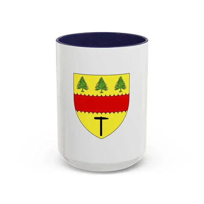Flag of Chibougamau Canada - Accent Coffee Mug 15oz Navy - Go Mug Yourself
