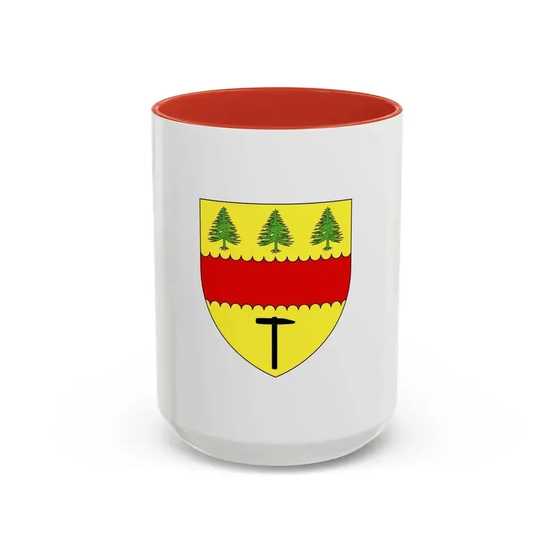Flag of Chibougamau Canada - Accent Coffee Mug 15oz Red - Go Mug Yourself