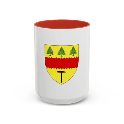 Flag of Chibougamau Canada - Accent Coffee Mug 15oz Red - Go Mug Yourself