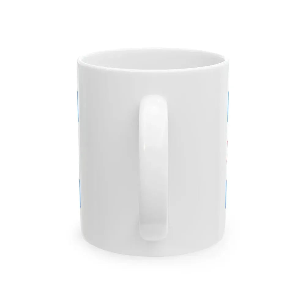 Flag of Chicago Illinois 1917-1933 (United States) White Coffee Mug - Go Mug Yourself