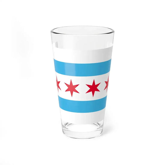 Flag of Chicago Illinois (United States) Pint Glass 16oz 16oz - Go Mug Yourself