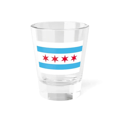 Flag of Chicago Illinois (United States) Shot Glass 1.5oz 1.5oz - Go Mug Yourself