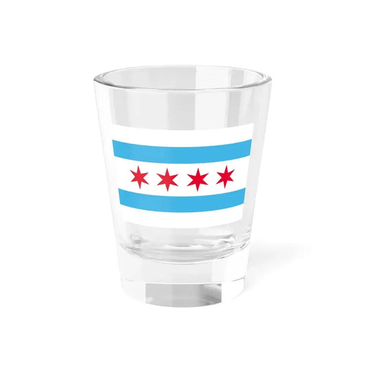 Flag of Chicago Illinois (United States) Shot Glass 1.5oz 1.5oz - Go Mug Yourself