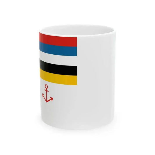 Flag of Chief of Marine Police of Manchukuo (China) White Coffee Mug 11oz - Go Mug Yourself