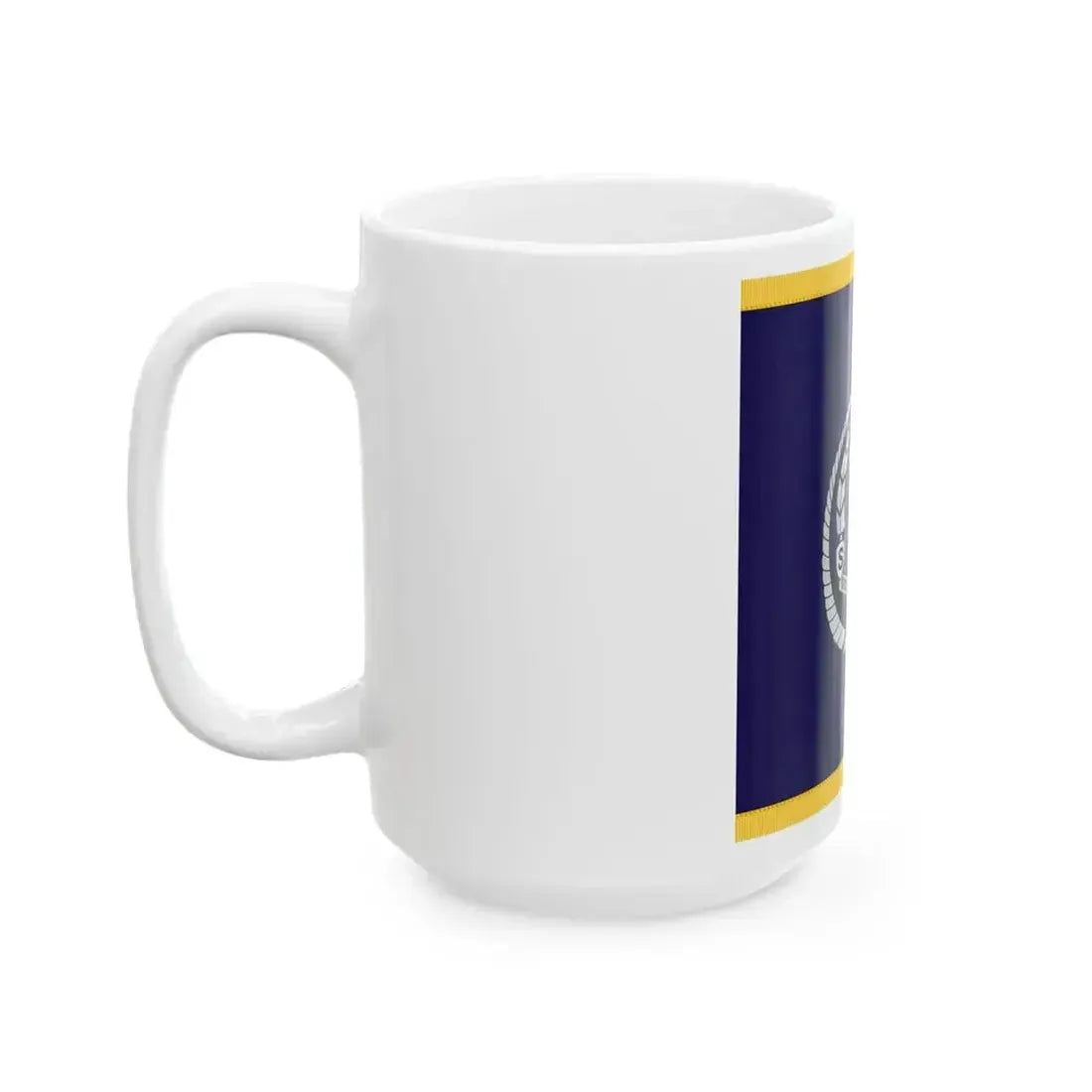 Flag of Chief of Somaliland Police Force (Mali) White Coffee Mug - Go Mug Yourself