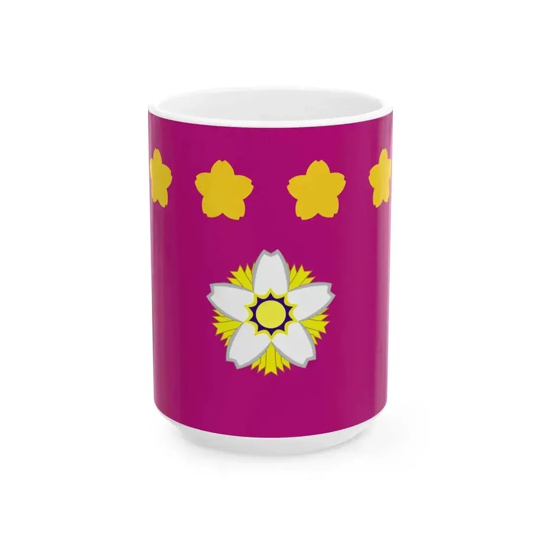 Flag of Chief of Staff Joint Staff JSDF (Japan) White Coffee Mug 15oz - Go Mug Yourself