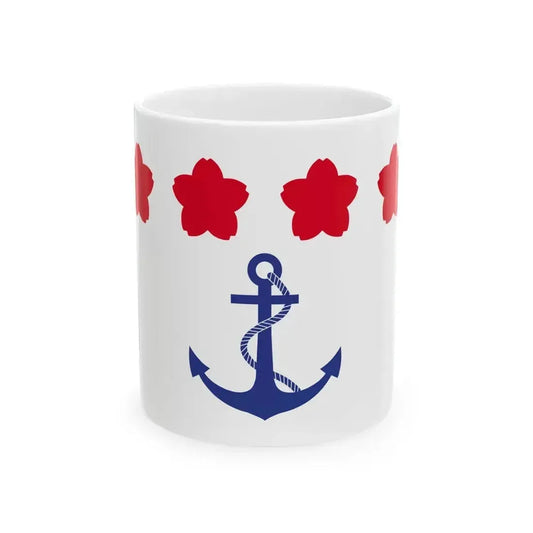 Flag of Chief of Staff Maritime Self Defense Force (Japan) White Coffee Mug 11oz - Go Mug Yourself