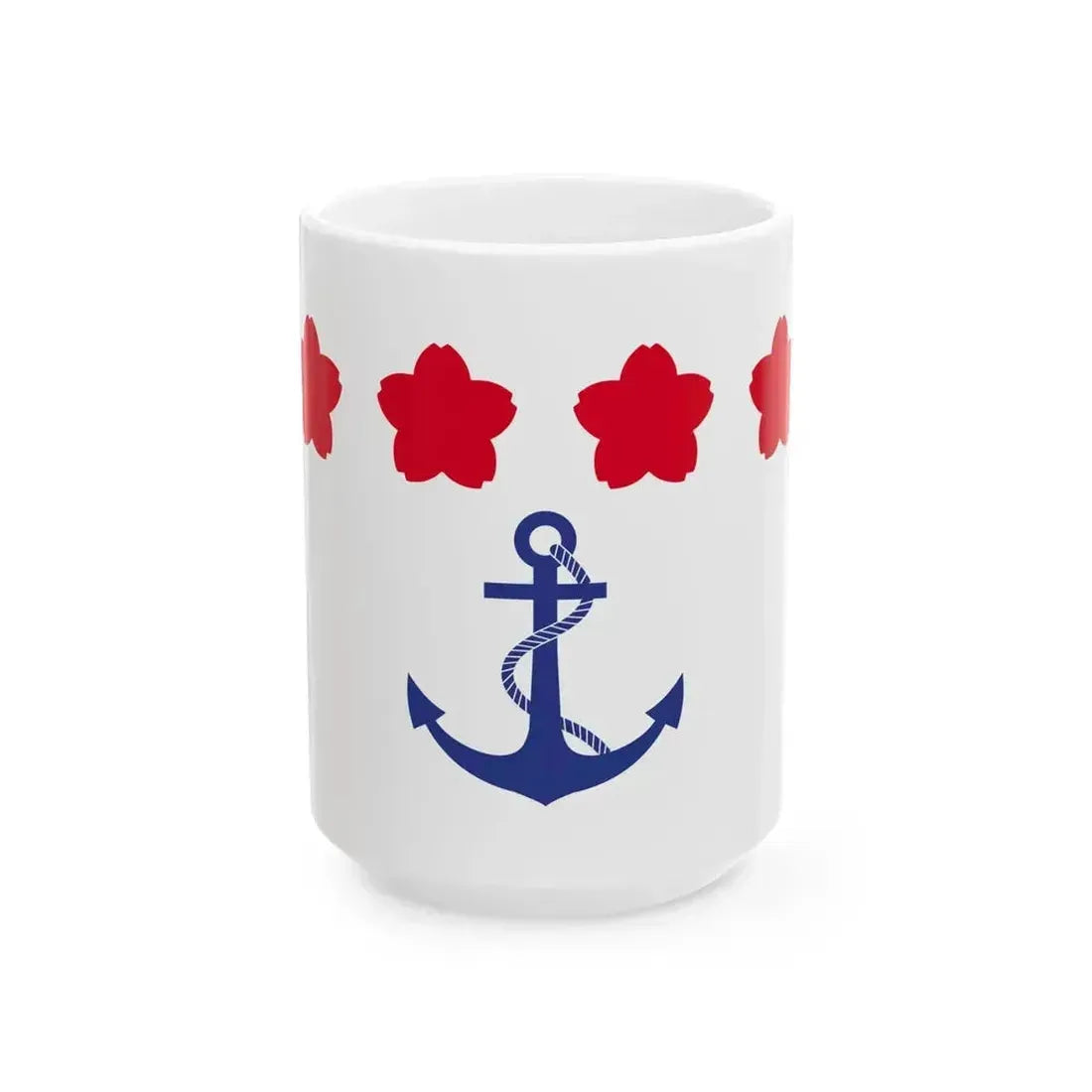 Flag of Chief of Staff Maritime Self Defense Force (Japan) White Coffee Mug 15oz - Go Mug Yourself
