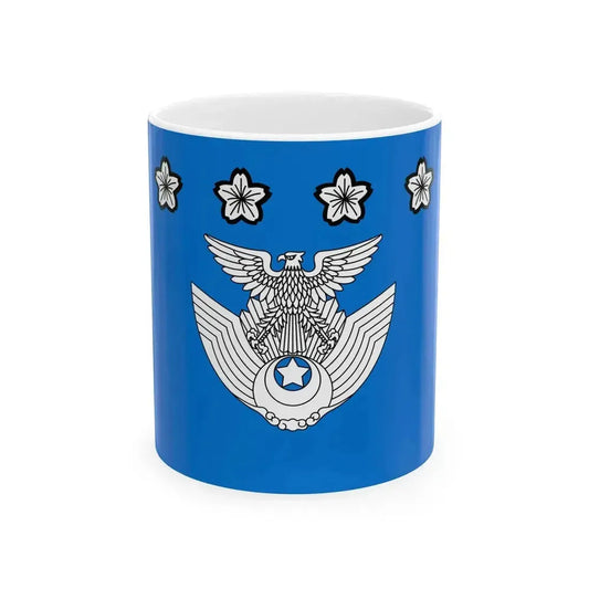 Flag of Chief of Staff of the Air Self Defense Force Japan (Japan) White Coffee Mug 11oz - Go Mug Yourself