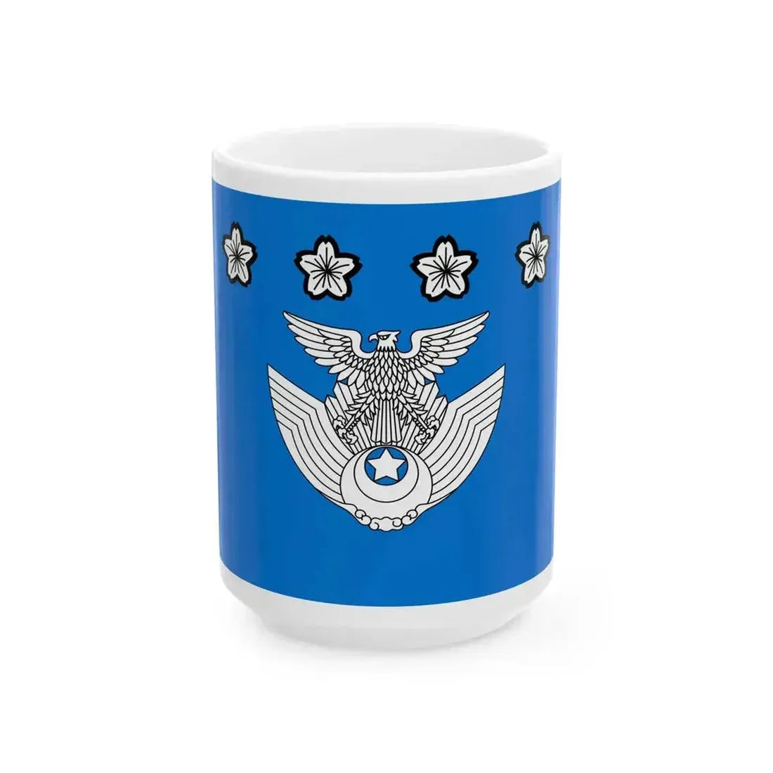 Flag of Chief of Staff of the Air Self Defense Force Japan (Japan) White Coffee Mug 15oz - Go Mug Yourself