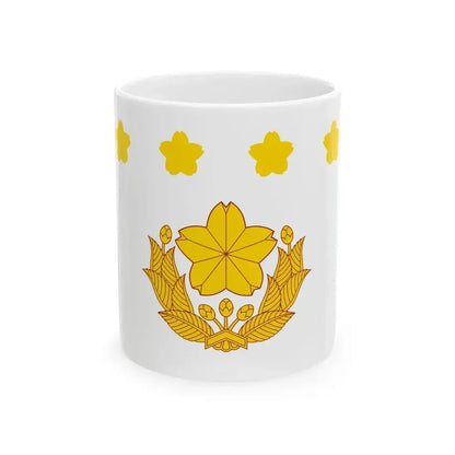 Flag of Chief of Staff of the Ground Self-Defense Force Japan (Japan) White Coffee Mug 11oz - Go Mug Yourself