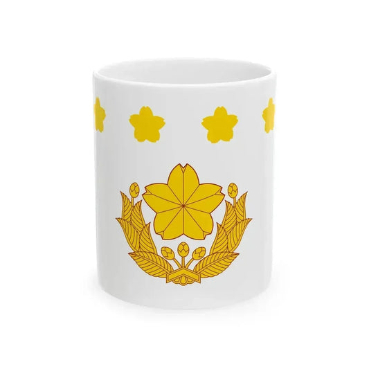Flag of Chief of Staff of the Ground Self-Defense Force Japan (Japan) White Coffee Mug 11oz - Go Mug Yourself