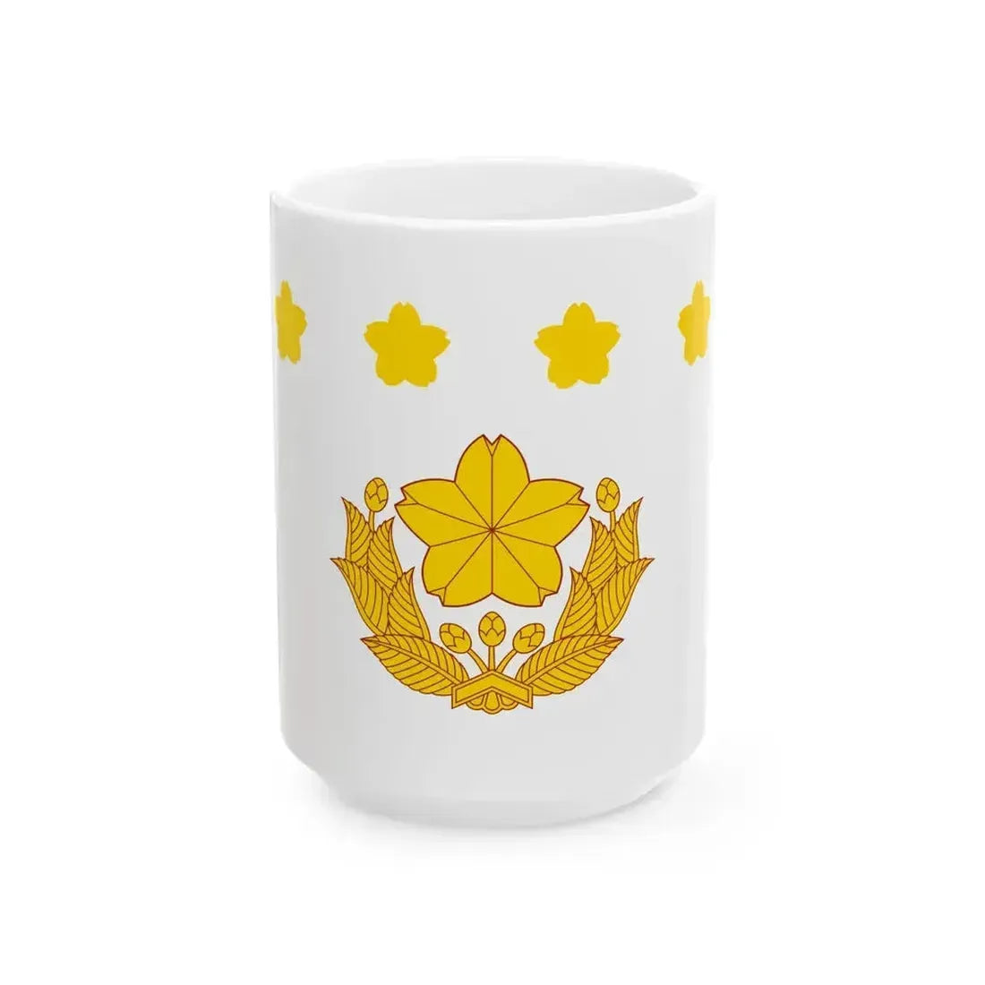 Flag of Chief of Staff of the Ground Self-Defense Force Japan (Japan) White Coffee Mug 15oz - Go Mug Yourself