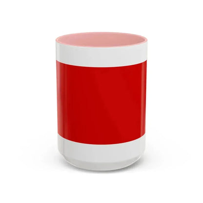 Flag of Chieti Italy - Accent Coffee Mug 15oz Pink - Go Mug Yourself