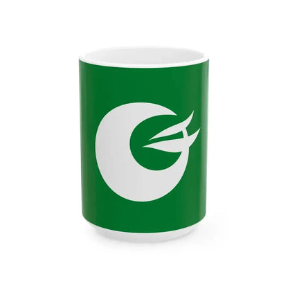 Flag of Chikuhoku Nagano (Japan) White Coffee Mug 15oz - Go Mug Yourself